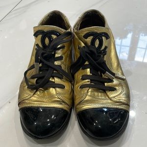 Chanel Gold Sneakers size 41